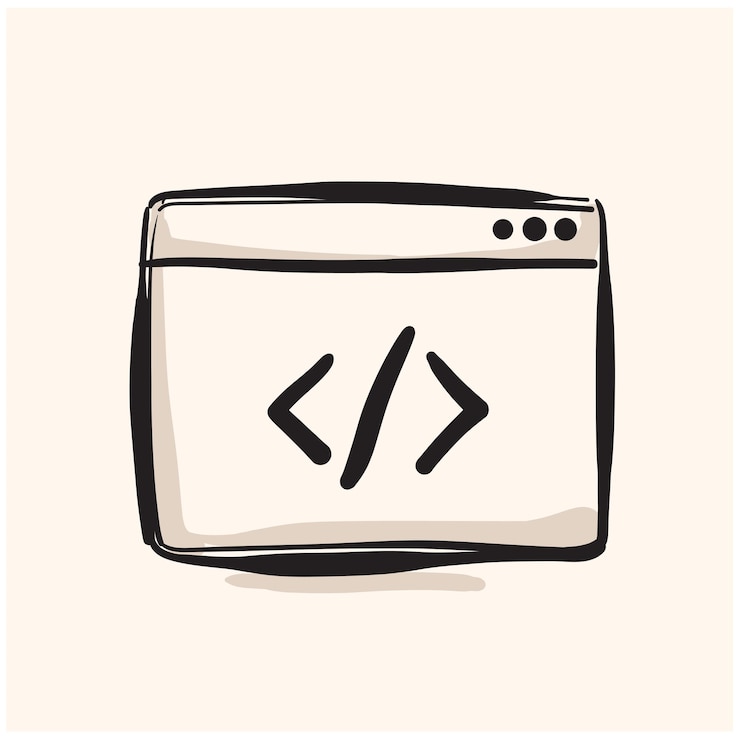 Vektor premium-browser doodle-line-art-stil doodle für infografik-webdesign und app-entwicklung