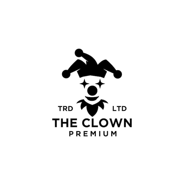 Premium-Clown-Joker-Logo-Symbol-Design-Vektor-Illustration