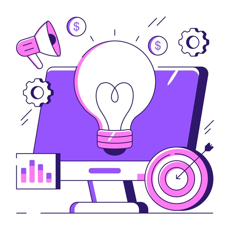 Vektor premium-design-illustration einer marketingidee