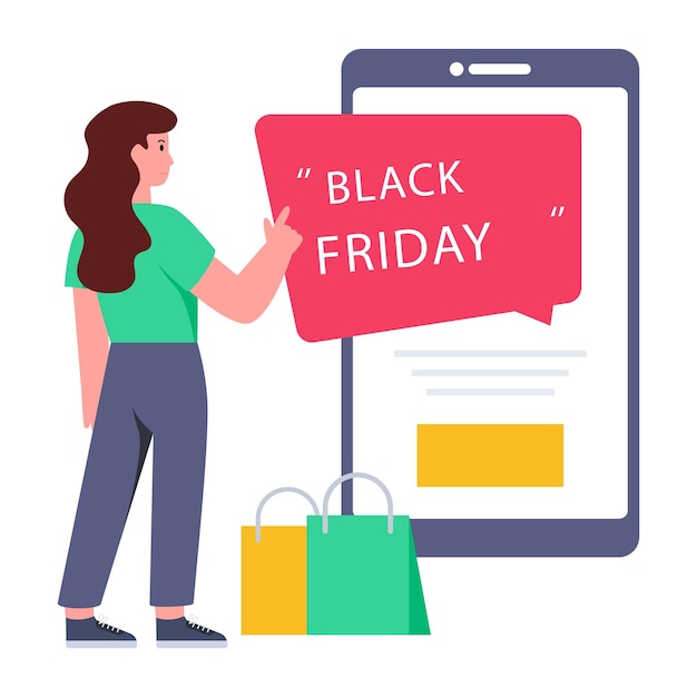 Premium-download-illustration des black-friday-verkaufs