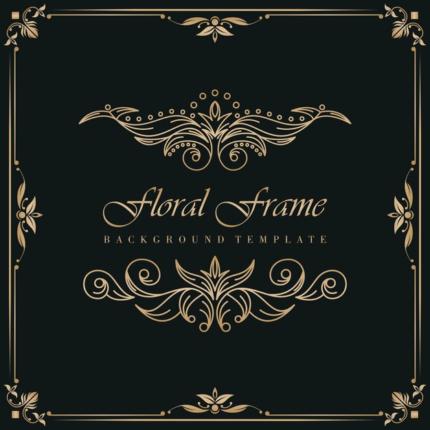 Premium floral Frame Hintergrundvorlage