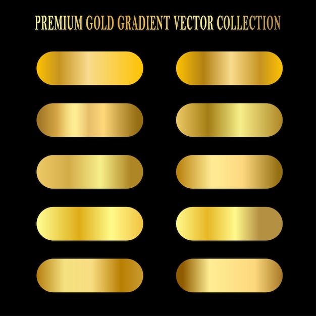 Premium-gold-gradient-vektor-sammlung