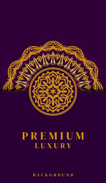 Premium-gold-vektor-luxus-mandala-hintergrund