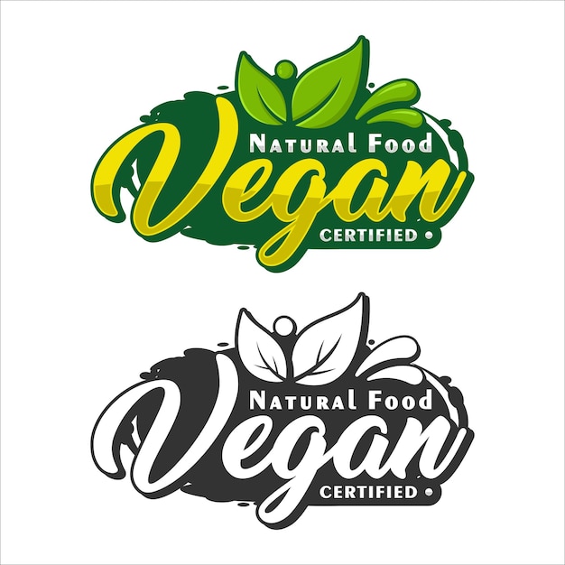 Premium-logo für veganes naturkostdesign