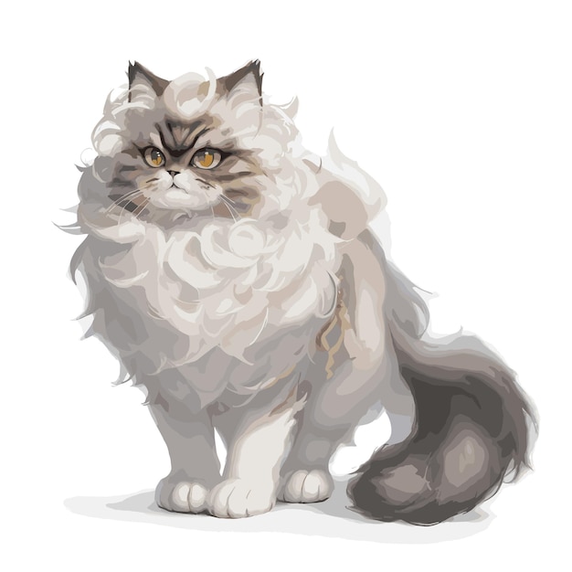 Vektor premium persian cat vector art bearbeitbar und in hoher qualität vollständig bearbeitbar