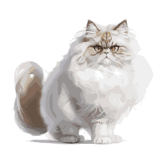 Vektor premium persian cat vector art bearbeitbar und in hoher qualität vollständig bearbeitbar