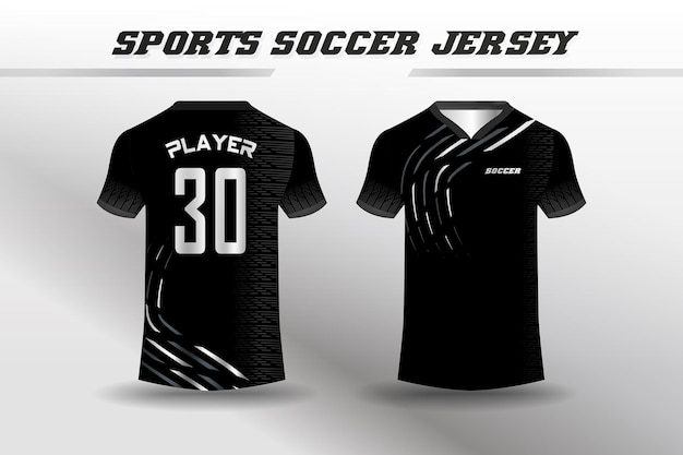 Premium soccer uniform jersey design template sport-t-shirt-design mit grunge-hintergrund