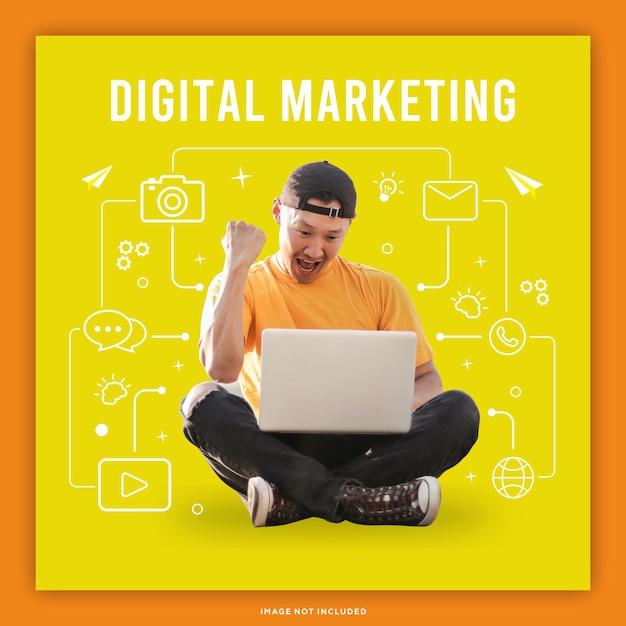 Vektor premium-vektor für digitales marketing