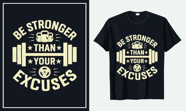 Premium-vektor für fitness-workout-t-shirt-design