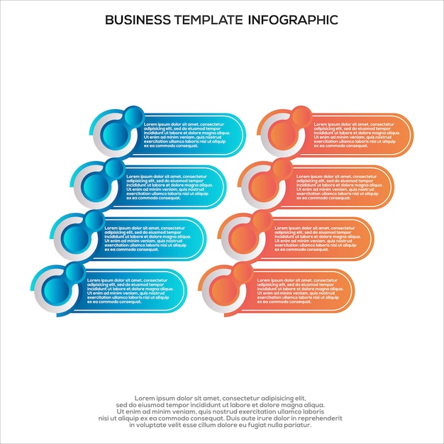 Premium-vektor gradient infografik schritte vorlage