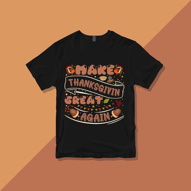 Vektor premium-vektor, thanksgiving-typografie-t-shirt-design