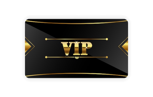 Premium-VIP-Karte mit goldenen Elementen, Vektorkunst, EPS