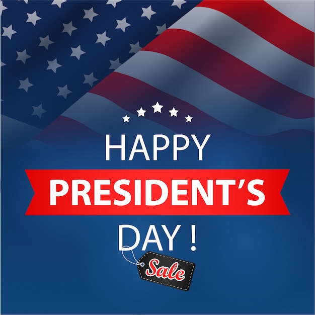 Presidents day sale hintergrund. vektor-illustration