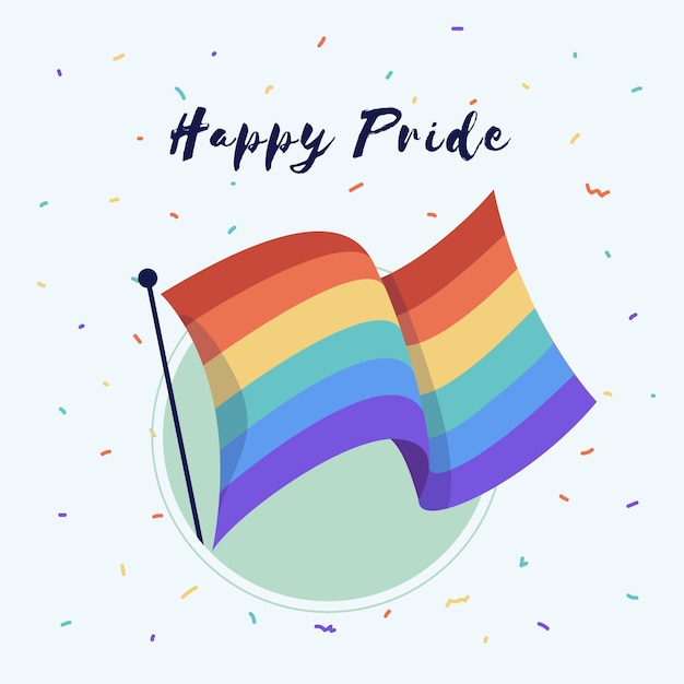 Pride Day Flagge mit Gruß
