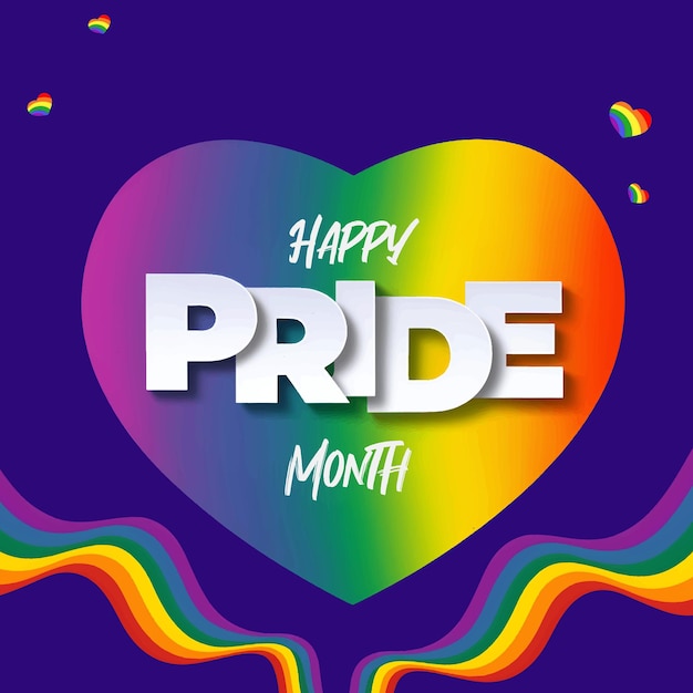 Pride day pride month banner social-media-beitrag