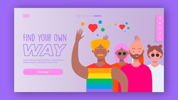 Pride month landing page lgbtqia