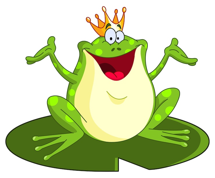 Vektor prinz frosch