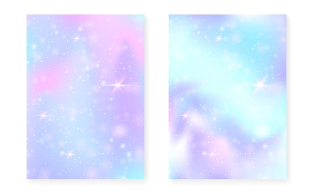 Prinzessin Hintergrund mit kawaii Regenbogen Farbverlauf Magisches Einhorn