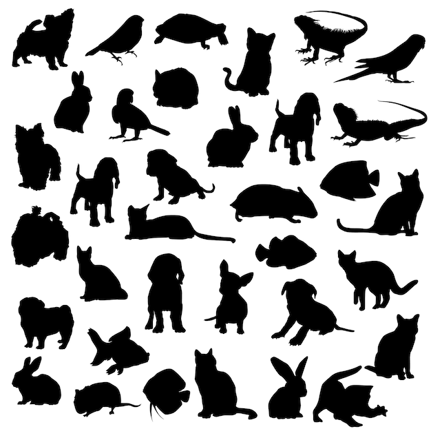 Pro Tierheim Clipart Vektor Silhouette Design