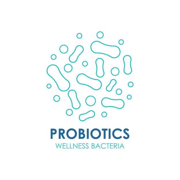 Probiotika-Bakterien-Logo-Design