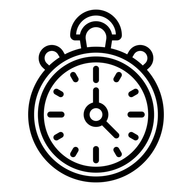 Problem-Stoppuhr-Symbol Umriss des Problem-Stoppuhr-Vektorsymbols für Webdesign isoliert auf weißem Hintergrund
