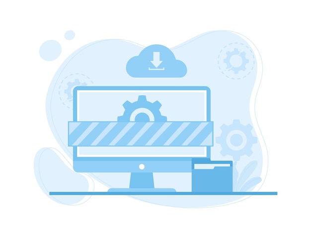 Probleme mit Cloud-Geräten Trending-Konzept flache Illustration