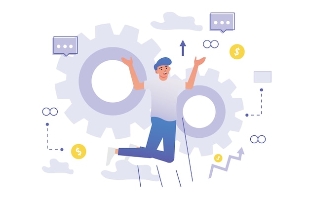 Produkt-Release-Business-Illustration