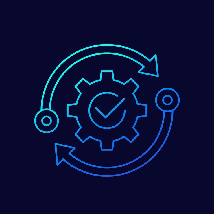 Vektor produktivität und produktionskapazität, vektorlineares symbol