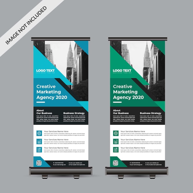 Professionelle business roll up banner vorlage