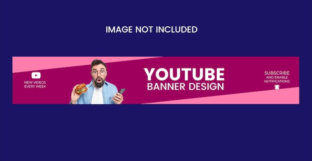 Professionelle designvorlage für youtube-bannerkanäle