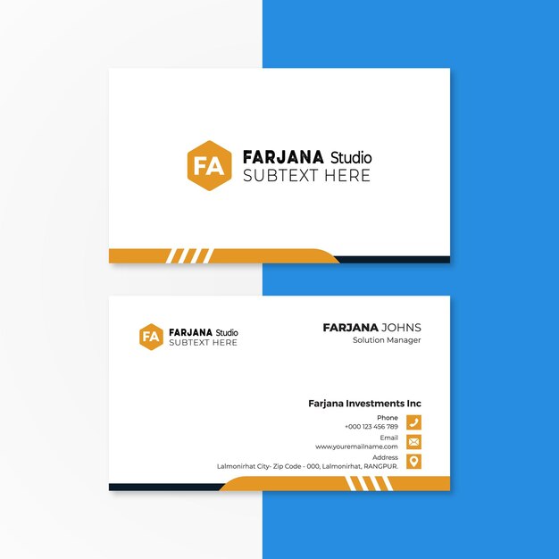 Professionelle kreative Visitenkarten-Design-Vorlage