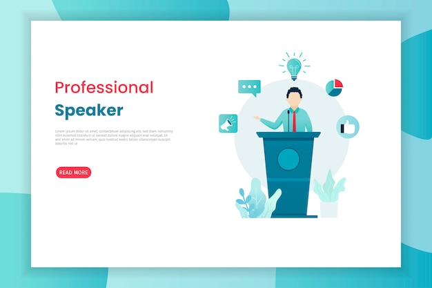 Professionelle Redner-Landingpage