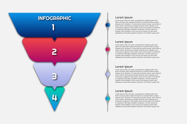 Professionelle schritte infografik