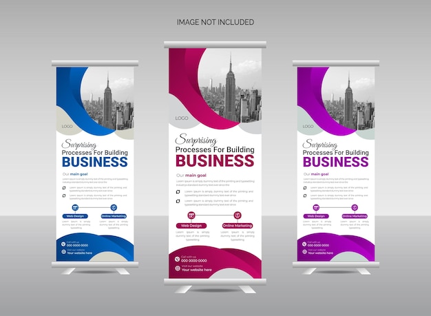 professionelle Unternehmensmarketing-Banner-Design-Vorlage mit moderner Präsentation