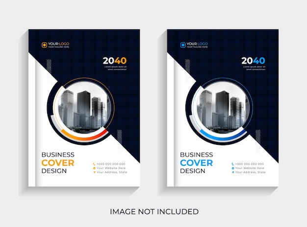 Professioneller corporate book cover design set premium-vektor