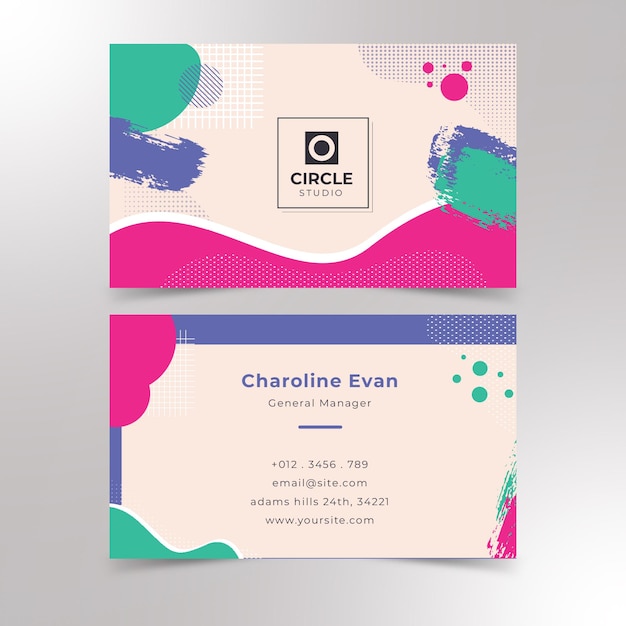 professioneller Visitenkarten-Design-Premium-Vektor