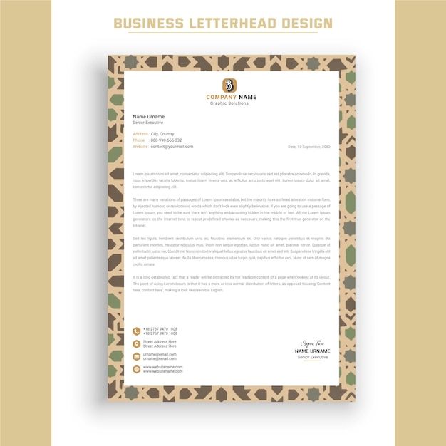 Professionelles a4-business-briefkopf-design