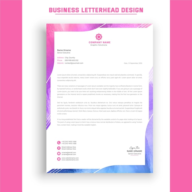 Professionelles a4-business-briefkopf-design