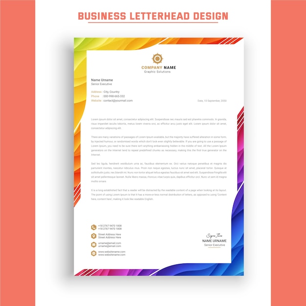 Professionelles a4-business-briefkopf-design