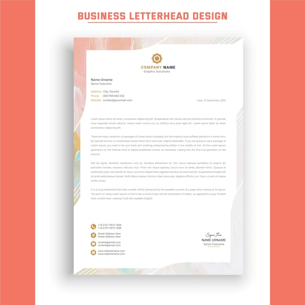 Professionelles A4-Business-Briefkopf-Design