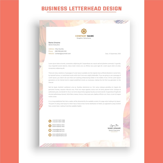 Professionelles a4-business-briefkopf-design