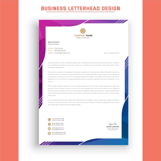 Professionelles a4-business-briefkopf-design