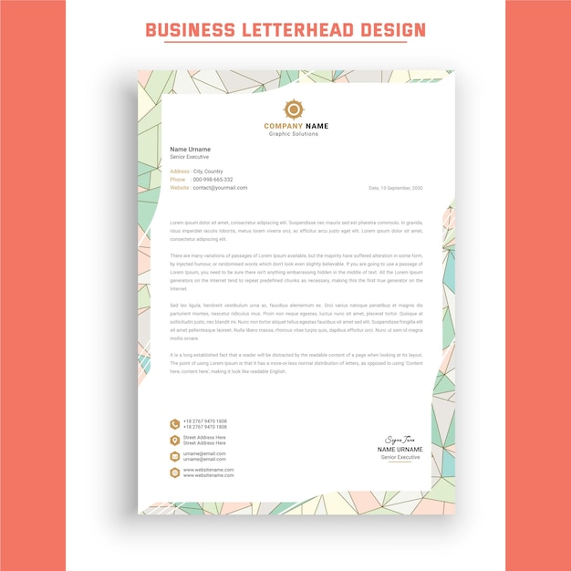 Professionelles A4-Business-Briefkopf-Design