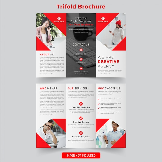 Professionelles business-trifold-broschüren-design