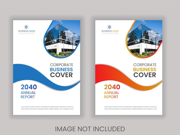 Professionelles Corporate Annual Report Book Cover Template Design