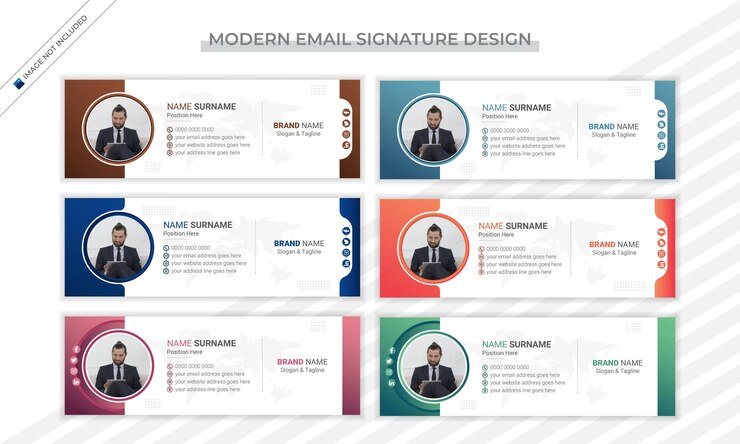 Professionelles E-Mail-Signatur-Layout-Vektor-Unternehmensbanner