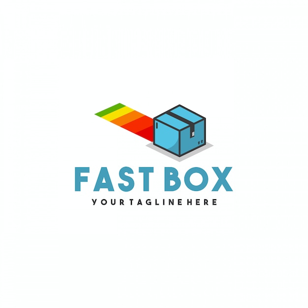 Vektor professionelles fast-box-logo-design