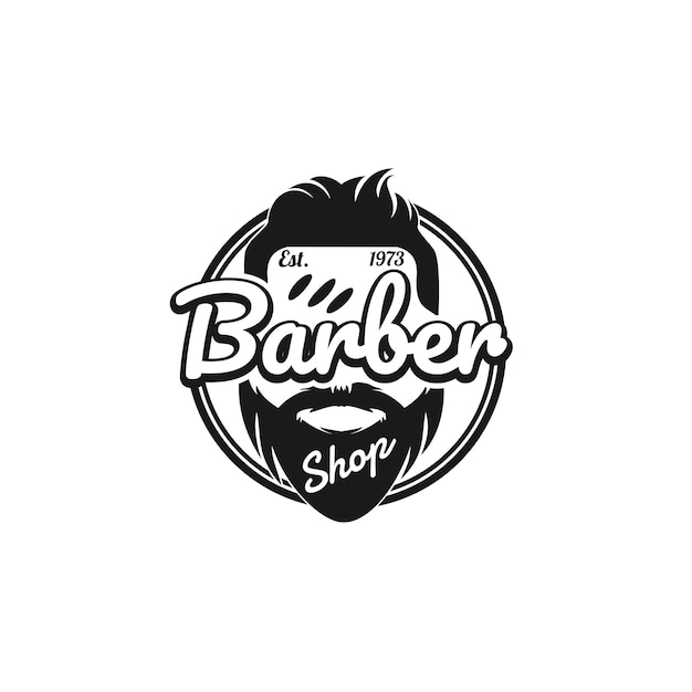 Professionelles logo-design für barber shop vintage retro-stil