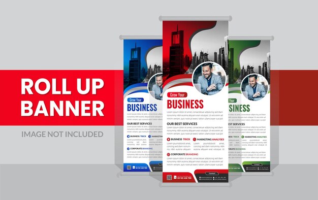 Vektor professionelles roll-up-banner-design