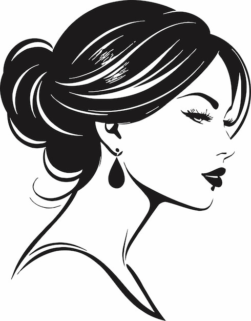 Profil einer eleganten Frau